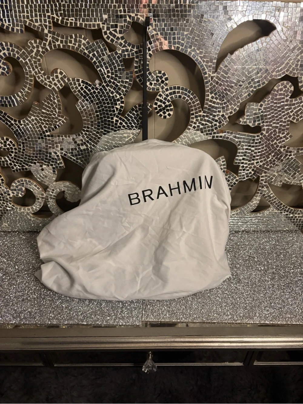 💕Brahmin Croc-Embossed Brown‎ Leather Crossbody Bag